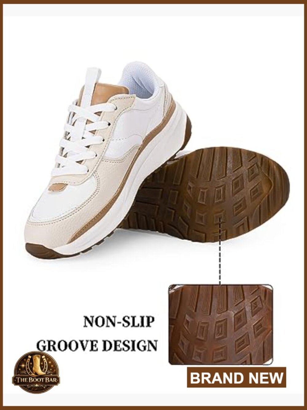Lace Up Platform Sneakers Fashion Athletic Tennis Walking Shoes Women - Picture 5 of 7